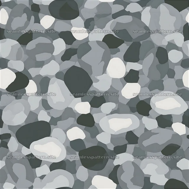 Repeat pattern with monochrome gray camouflage