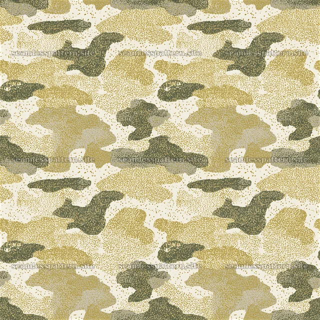 Gold and olive camouflage repeating pattern