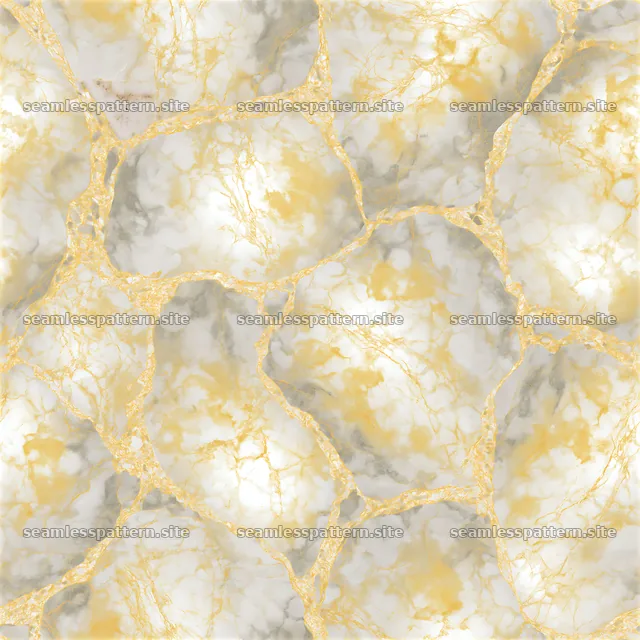 Watercolor marble tileable pattern with gold veins and gray shades