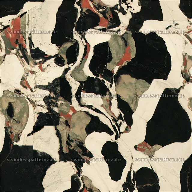 Repeat camouflage marble pattern with swirls and curves