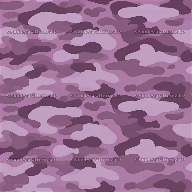 Purple monochrome camouflage repeat pattern with soft shapes