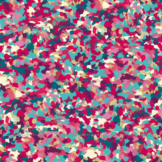Bold colorful camouflage seamless texture with vibrant patterns
