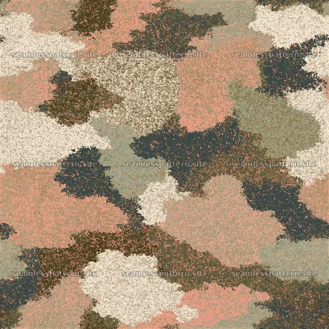 Tileable mottled camouflage pattern with shades of green and brown